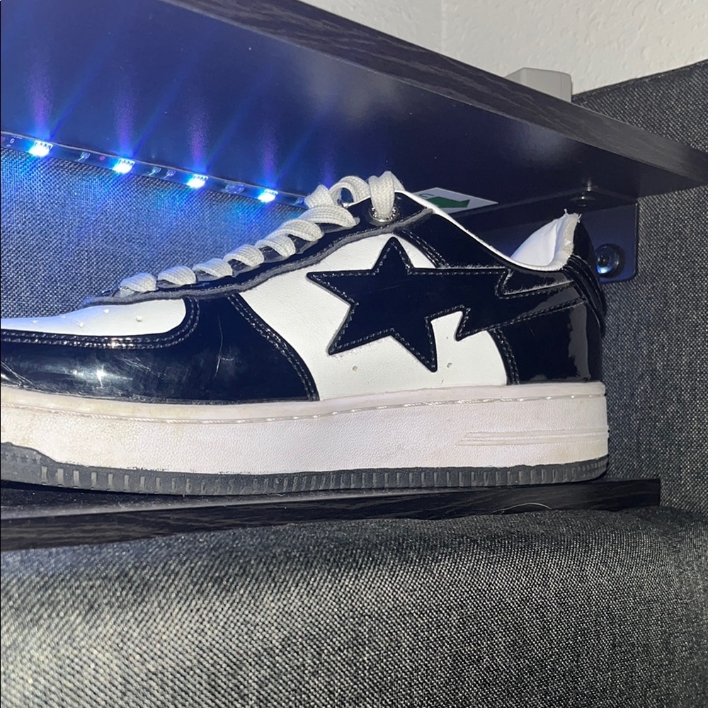 Black and White Star Sneakers